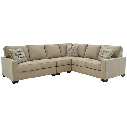 Lucina - Quartz - Corner Loveseat 3 Pc Sectional