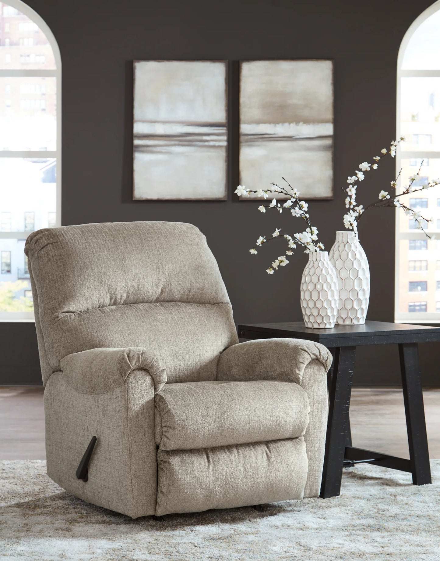 Stonemeade - 3 Pc. - Sofa, Loveseat, Rocker Recliner - Taupe