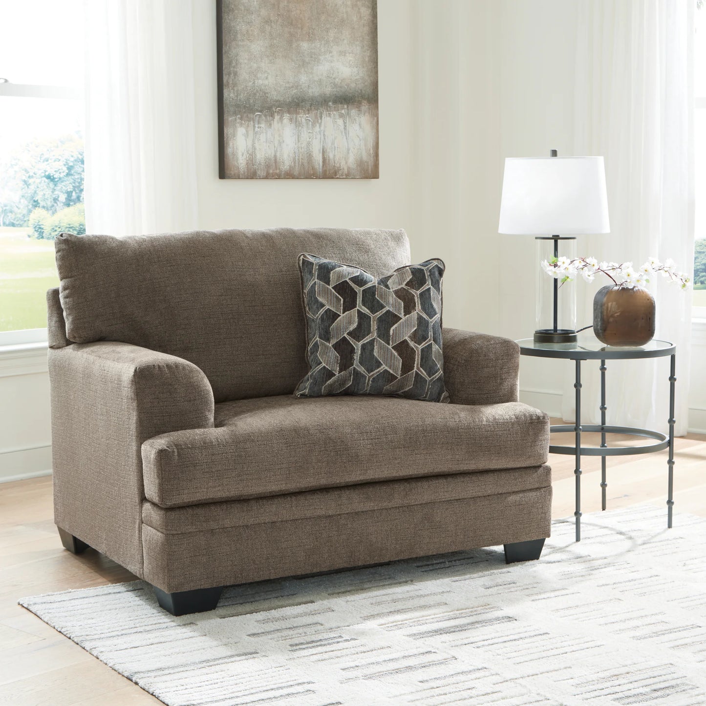 Stonemeade - 3 Pc. - Sofa Chaise, Chair And A Half, Ottoman - Nutmeg