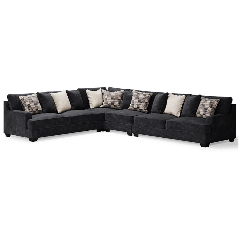 Lavernett - Charcoal - Corner Sofa 4 Pc Sectional