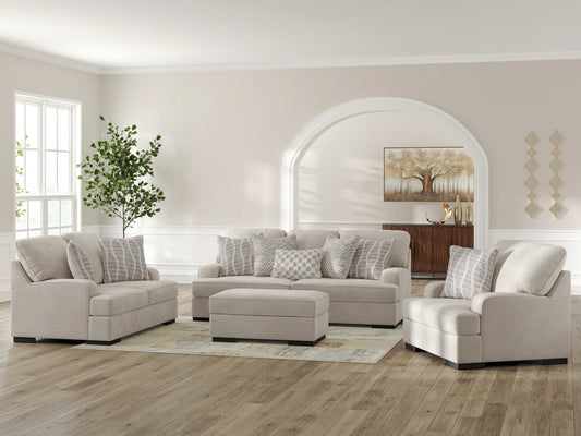 High Profile - Taupe - 4 Pc. - Sofa, Loveseat, Chair And A Half, Ottoman