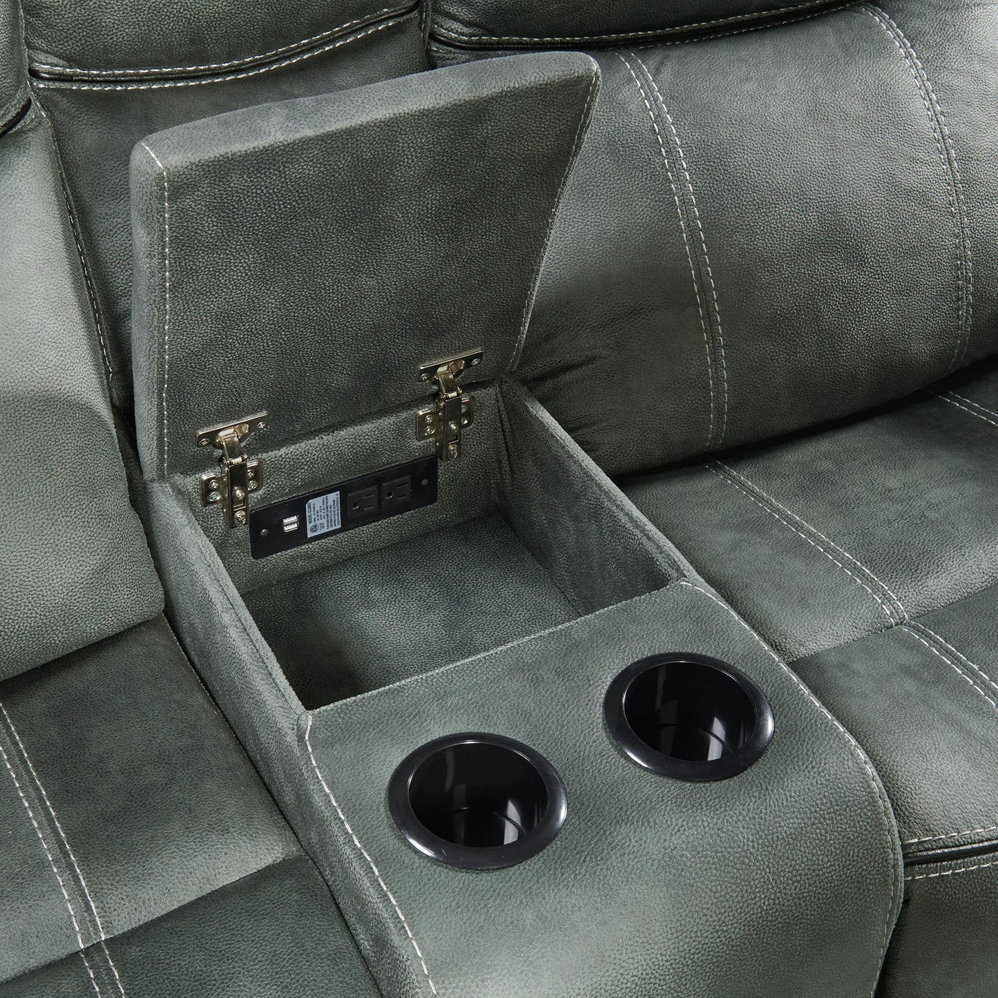 Sorrento - 2 Piece Living Room Set Sofa & Loveseat - Charcoal