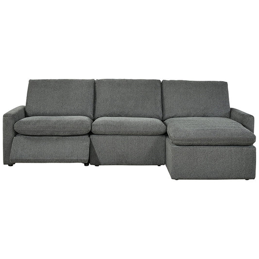 Hartsdale - Granite - Right Arm Facing Sofa Chaise 3 Pc Power Sectional