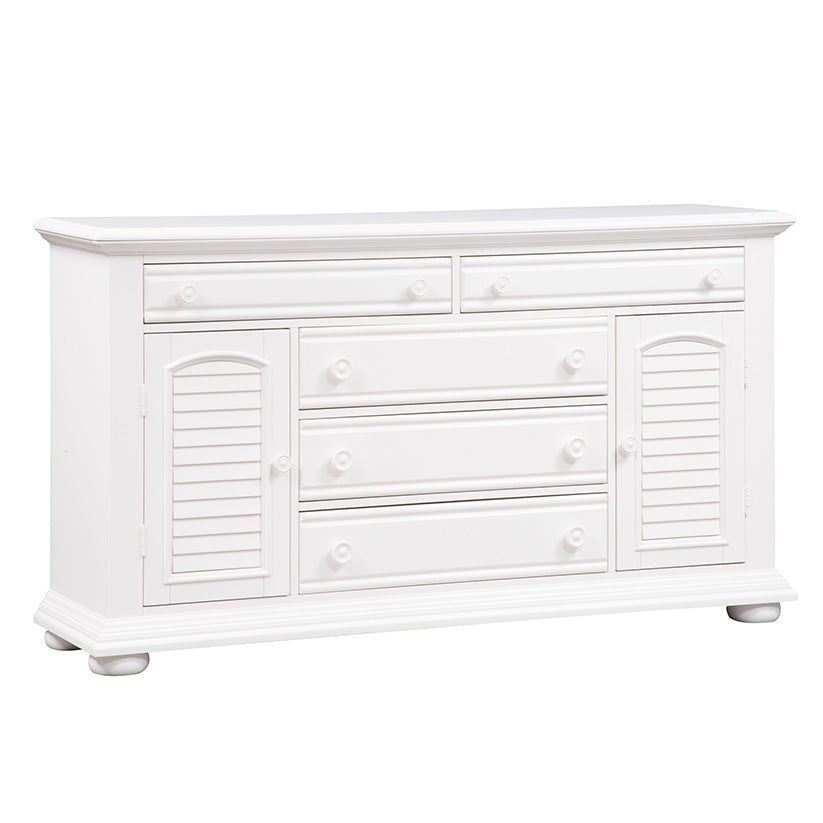 Summer House - 2 Door 5 Drawer Dresser - White