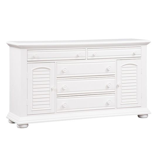 Summer House - 2 Door 5 Drawer Dresser - White