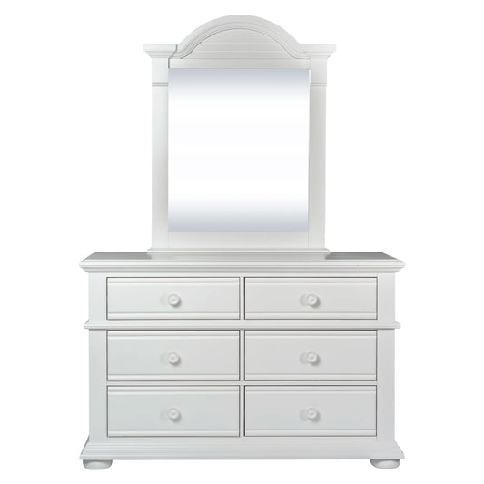 Summer House - 6 Drawers Dresser & Mirror - White