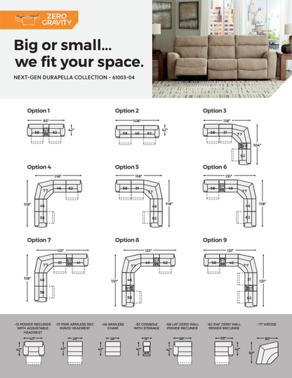 Next-gen Durapella - Sand - 3-Piece Power Reclining Sectional Loveseat With Console