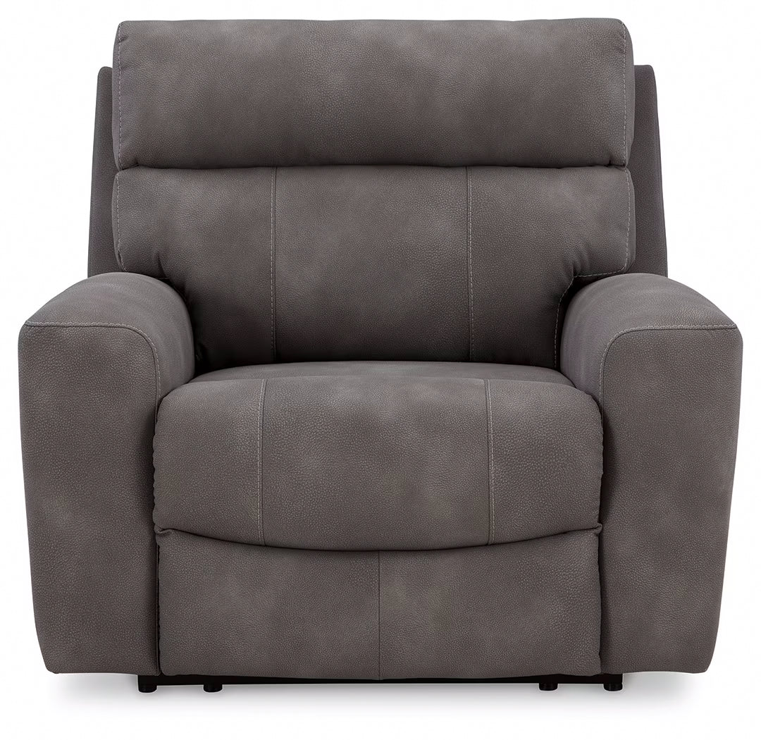 Next-gen Durapella - Slate - Power Recliner With Adj Headrest