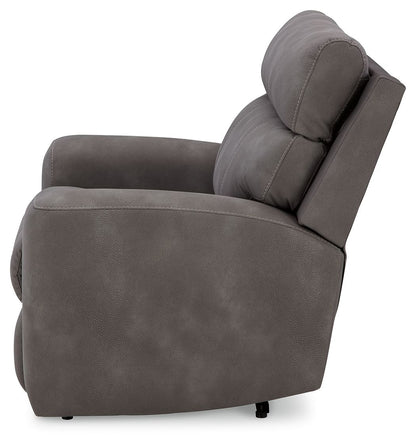 Next-gen Durapella - Slate - Power Recliner With Adj Headrest