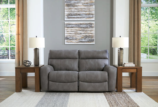 Next-gen Durapella - Slate - 2-Piece Power Reclining Sectional Loveseat