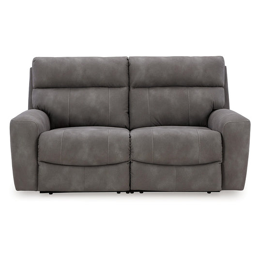 Next-gen Durapella - Slate - 2-Piece Power Reclining Sectional Loveseat