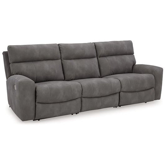 Next-gen Durapella - Slate - 3-Piece Power Reclining Sectional Sofa