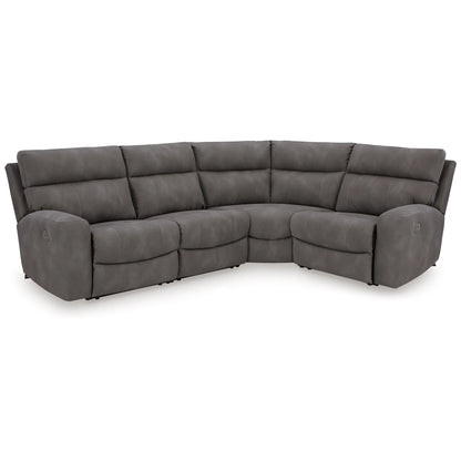 Next-gen Durapella - Slate - 4-Piece Power Reclining Sectional