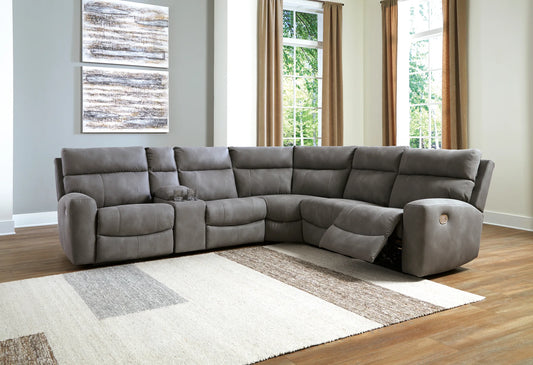 Next-gen Durapella - Slate - 6-Piece Power Reclining Sectional