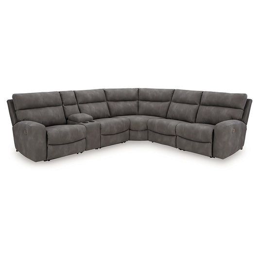 Next-gen Durapella - Slate - 6-Piece Power Reclining Sectional