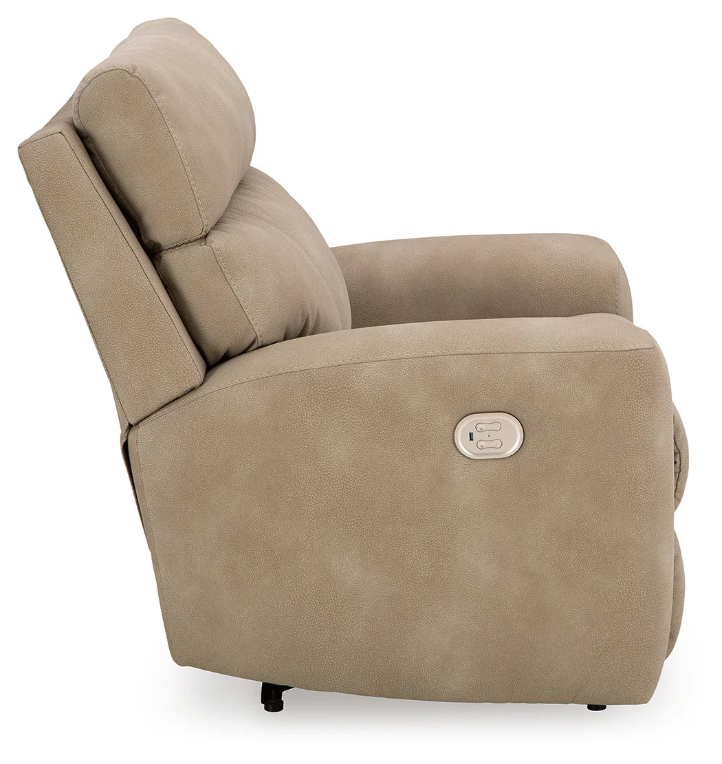 Next-gen Durapella - Sand - Power Recliner With Adj Headrest