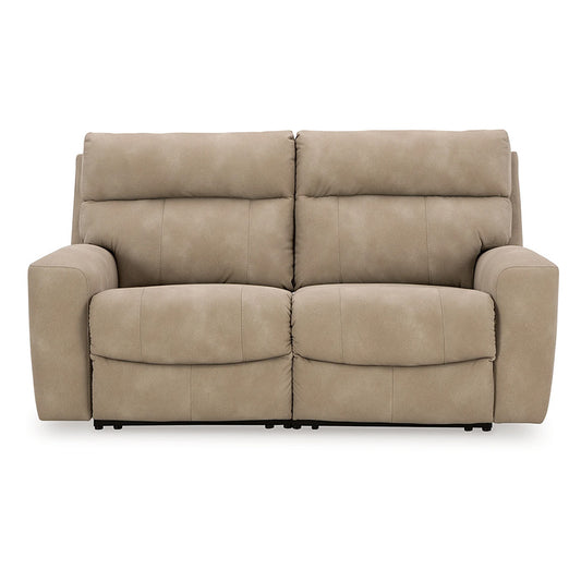 Next-gen Durapella - Sand - 2-Piece Power Reclining Sectional Loveseat