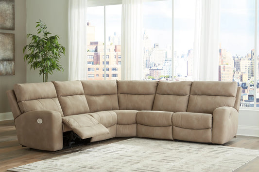 Next-gen Durapella - Sand - 5-Piece Power Reclining Sectional