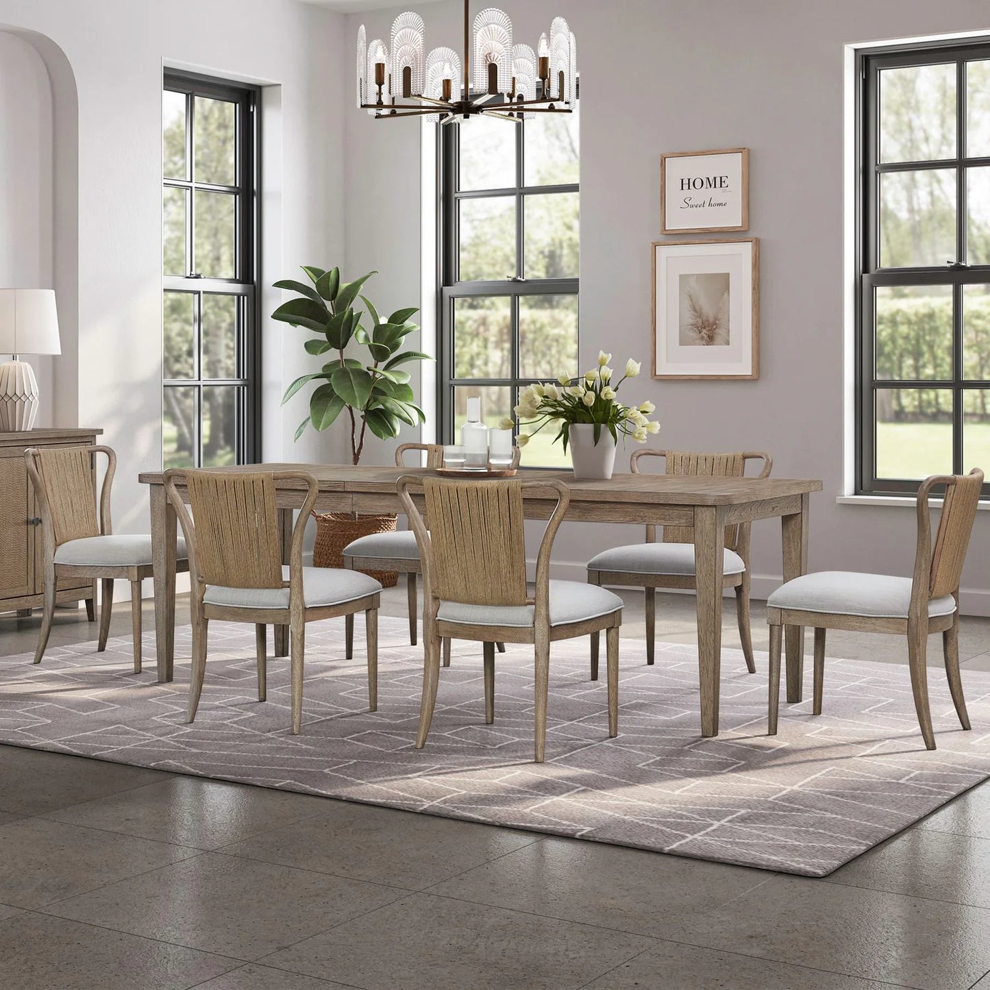 Sheridan Pointe - Optional 7 Piece Rectangular Table Set - Vintage Natural