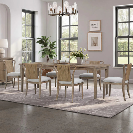 Sheridan Pointe - Optional 7 Piece Rectangular Table Set - Vintage Natural