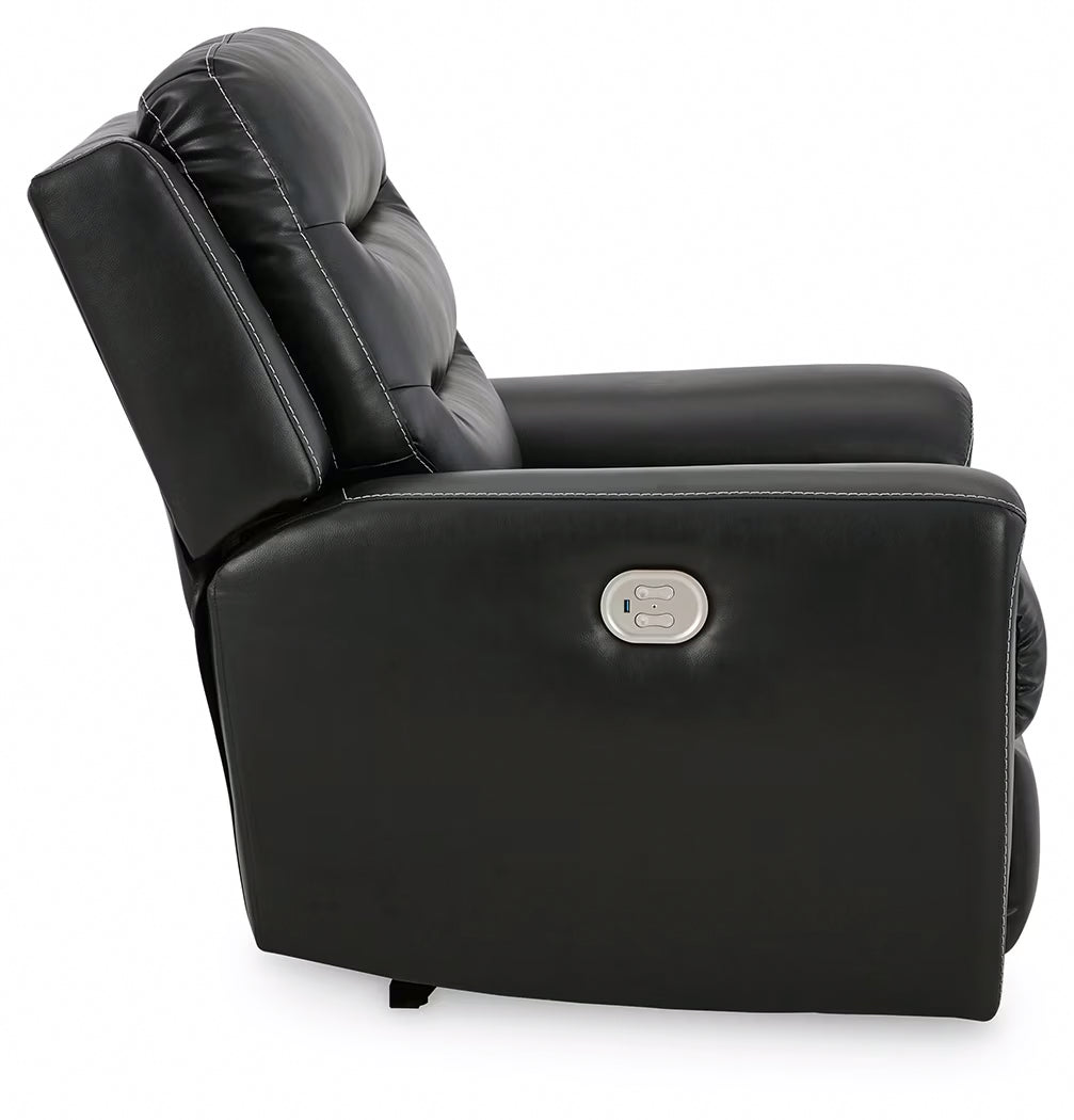 Warlin - Black - Pwr Recliner/Adj Headrest