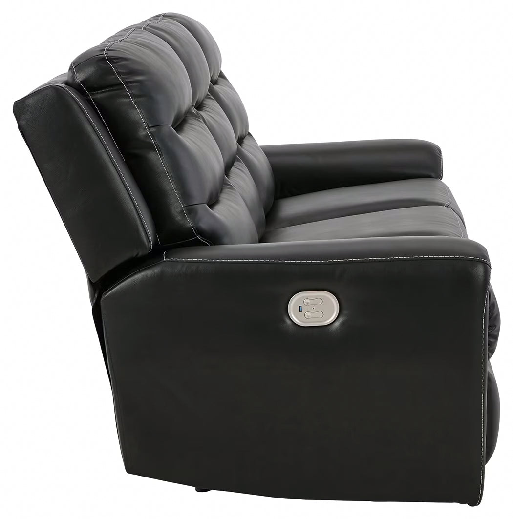 Warlin - Black - Pwr Rec Sofa With Adj Headrest