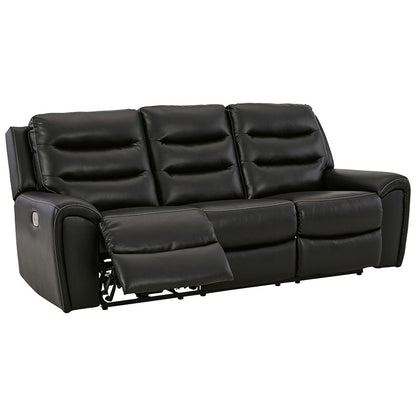 Warlin - Black - Pwr Rec Sofa With Adj Headrest