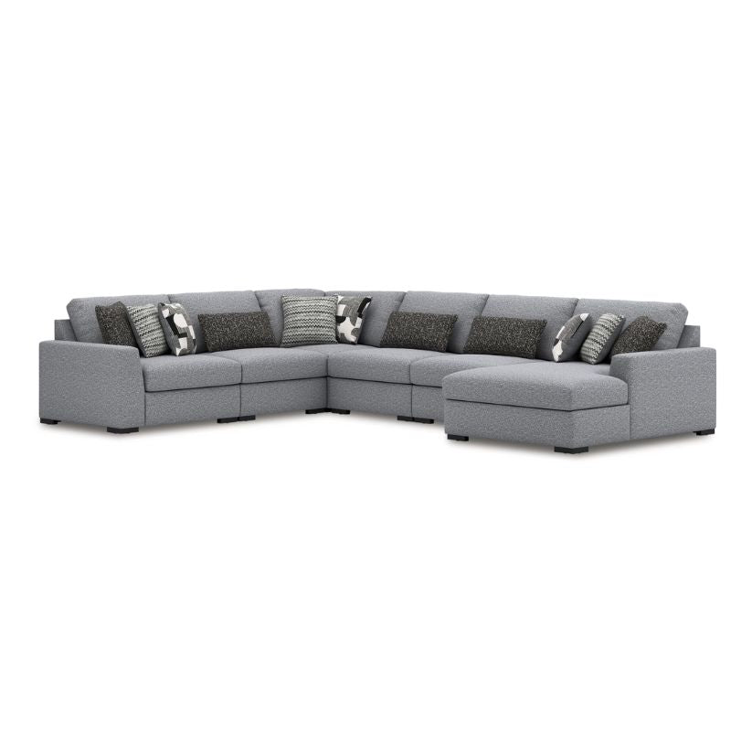 Bealton - Salt and Pepper - 6-Piece Sectional With RAF Corner Chaise