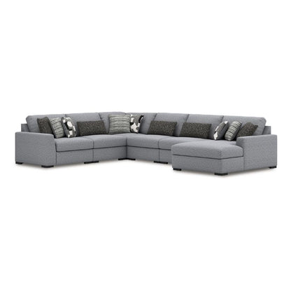 Bealton - Salt and Pepper - 6-Piece Sectional With RAF Corner Chaise