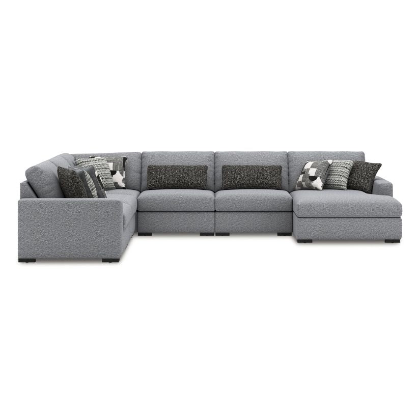 Bealton - Salt and Pepper - 6-Piece Sectional With RAF Corner Chaise