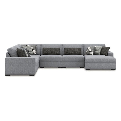 Bealton - Salt and Pepper - 6-Piece Sectional With RAF Corner Chaise