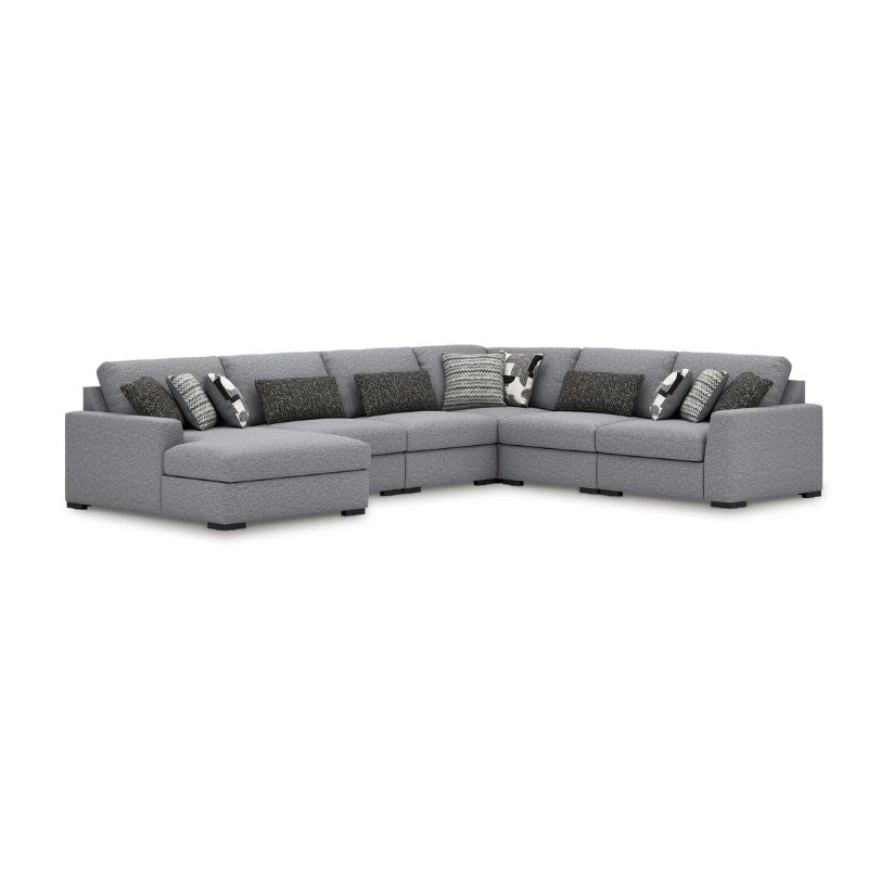 Bealton - Salt and Pepper - 6-Piece Sectional With LAF Corner Chaise
