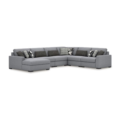 Bealton - Salt and Pepper - 6-Piece Sectional With LAF Corner Chaise