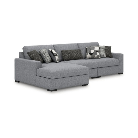 Bealton - Salt and Pepper - 3-Piece Sectional With LAF Corner Chaise