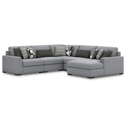 Bealton - Salt and Pepper - 5-Piece Sectional With RAF Corner Chaise