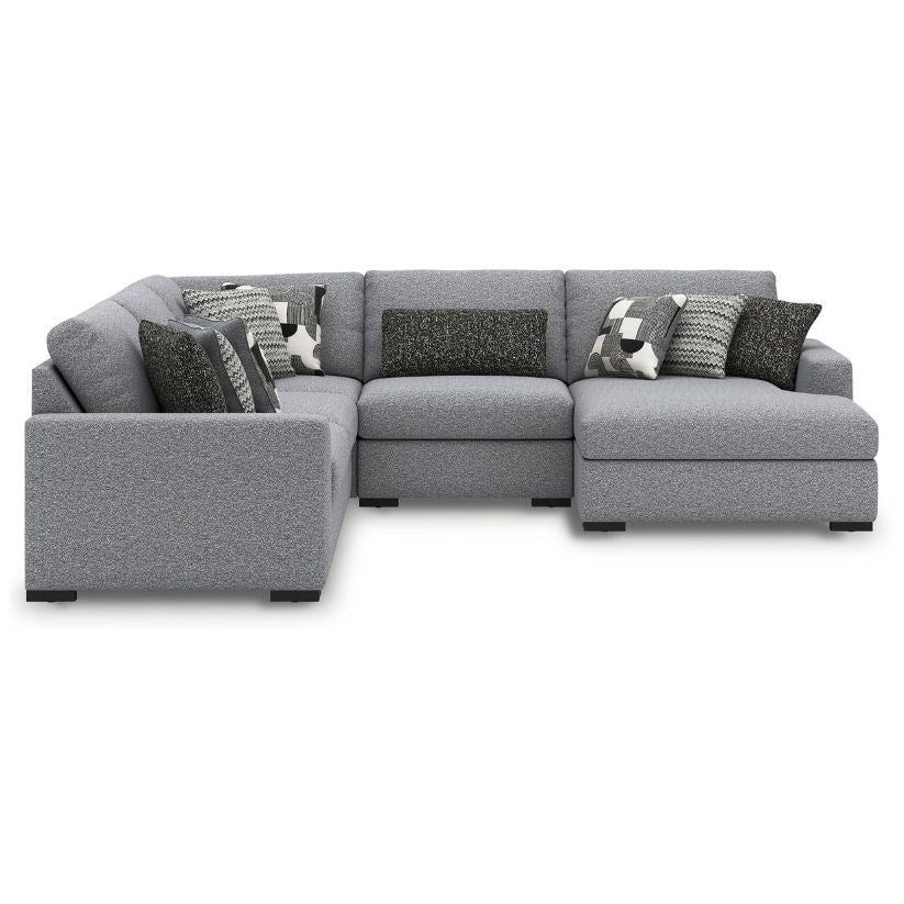 Bealton - Salt and Pepper - 5-Piece Sectional With RAF Corner Chaise