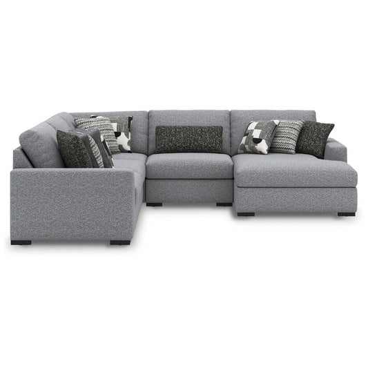 Bealton - Salt and Pepper - 5-Piece Sectional With RAF Corner Chaise
