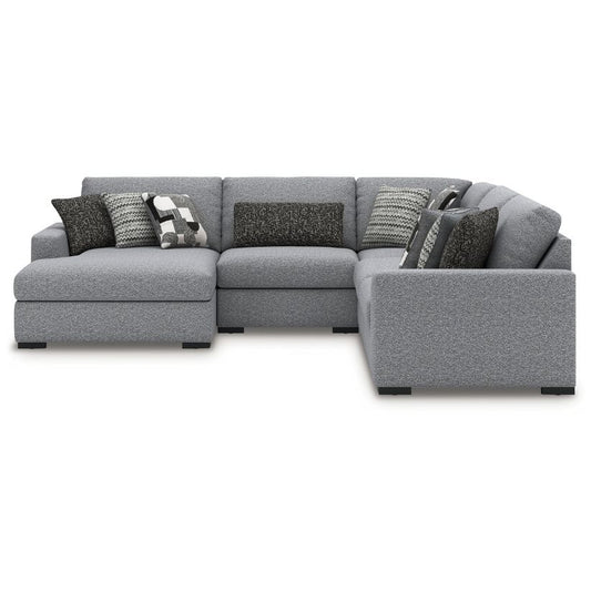 Bealton - Salt and Pepper - 5-Piece Sectional With LAF Corner Chaise