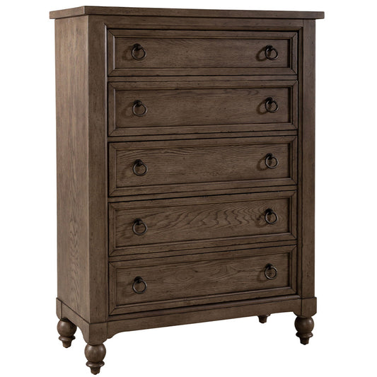 Americana Farmhouse - 5 Drawer Chest - Light Brown