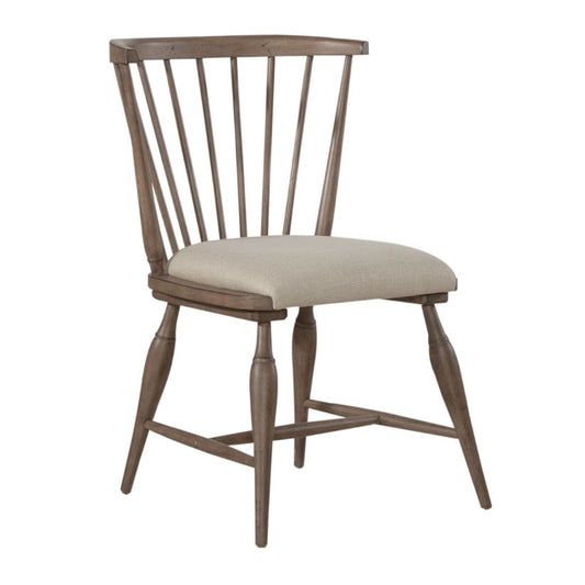 Americana Farmhouse - Upholstered Seat Windsor Chair (RTA) - Light Brown