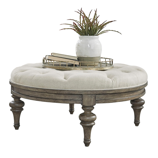 Americana Farmhouse - Round Cocktail Ottoman