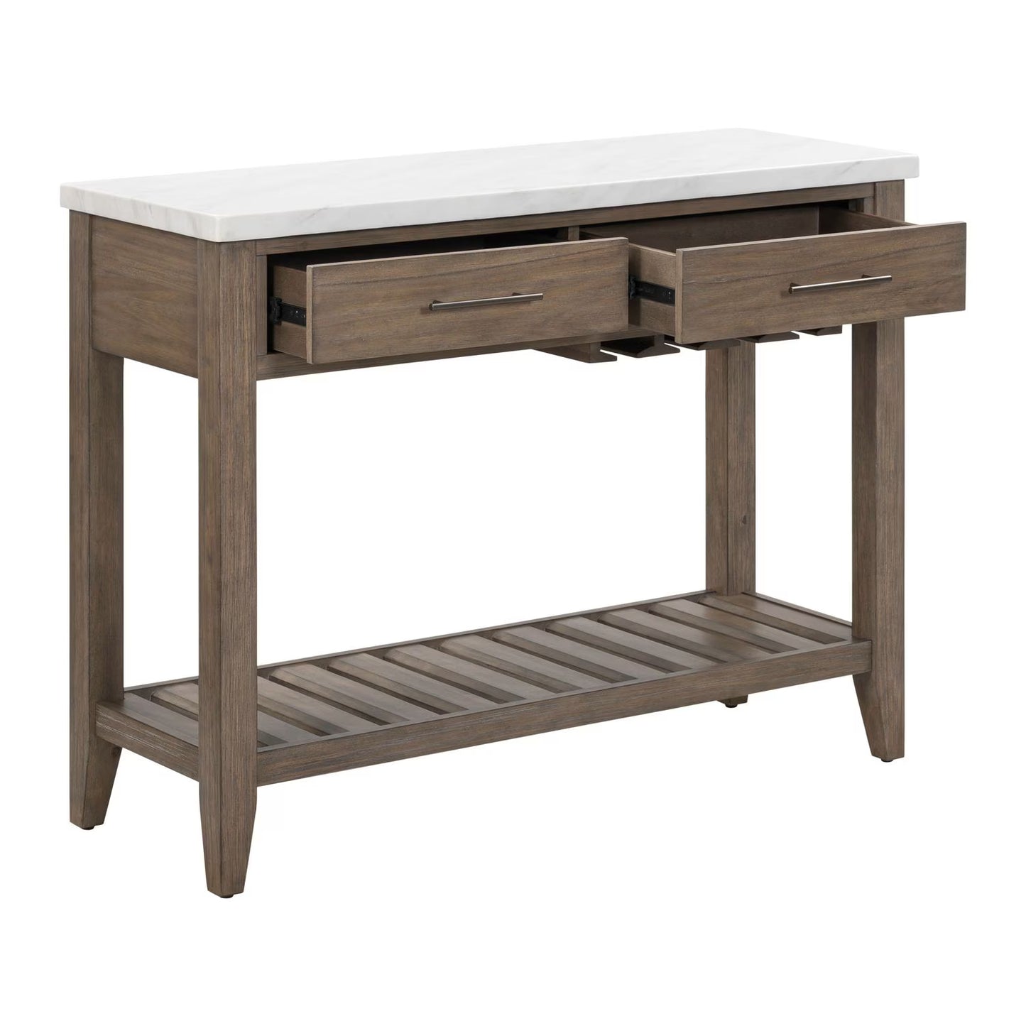 Edison - Server With Faux Marble Top - Brownstone