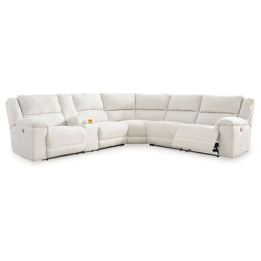 Keensburg - Linen - 3-Piece Power Reclining Sectional With Laf Power Reclining Loveseat With Console