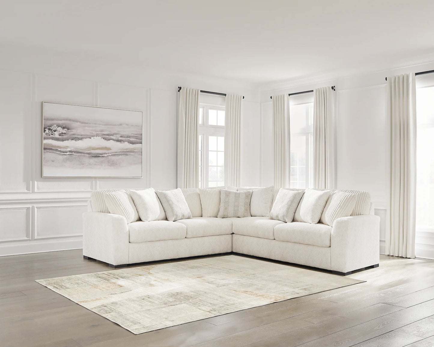 Chessington - Ivory - 3-Piece Sectional