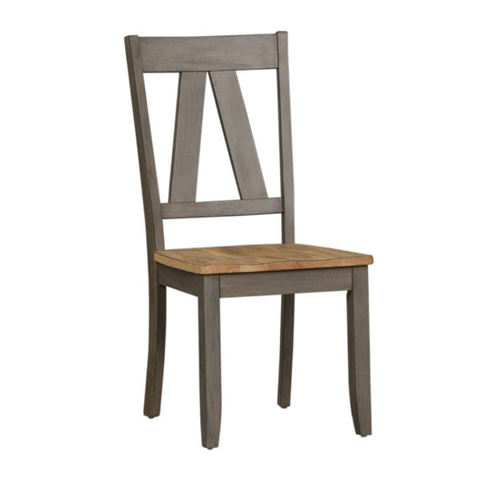 Lindsey Farm - Splat Back Side Chair - Dark Gray