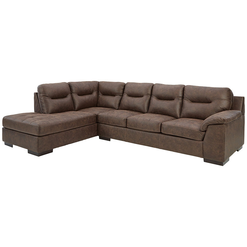 Maderla - Walnut - Left Arm Facing Corner Chaise 2 Pc Sectional