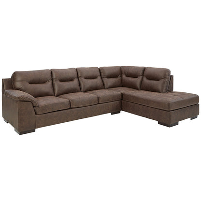 Maderla - Walnut - Right Arm Facing Corner Chaise 2 Pc Sectional