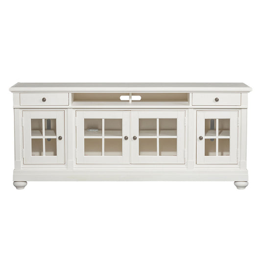 Harbor View - 74" Entertainment TV Stand - White