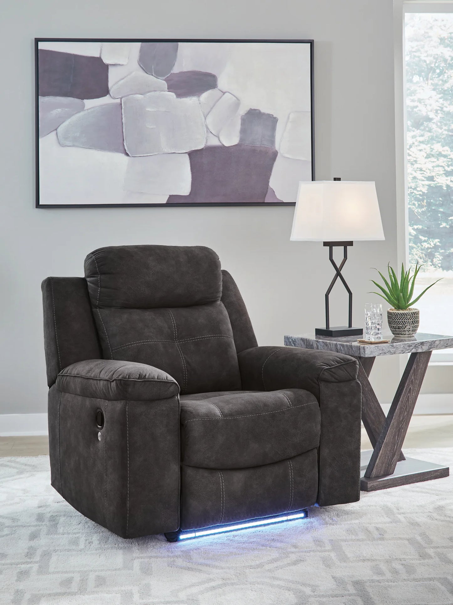 Brysonview - Charcoal - Zero Wall Recliner