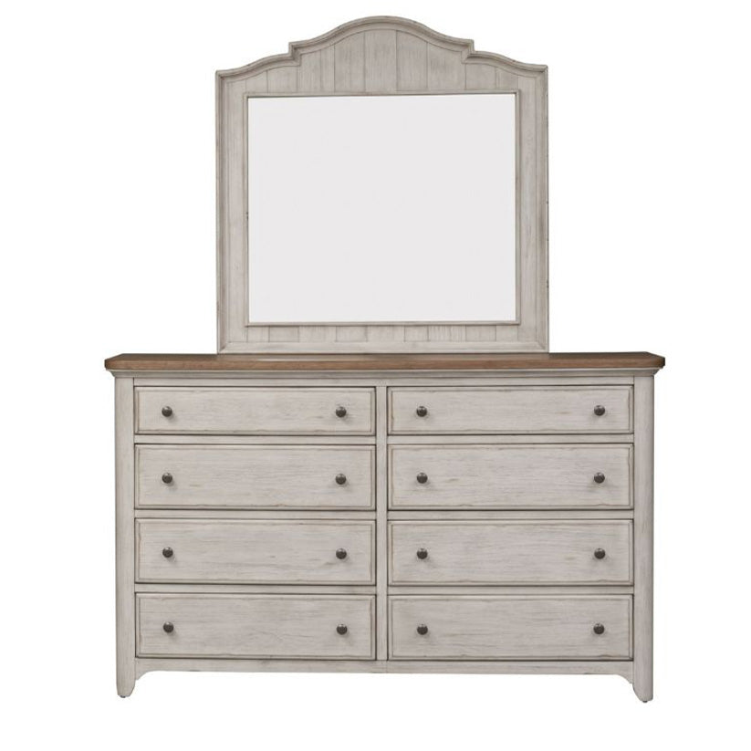 Farmhouse Reimagined - Dresser & Mirror - White